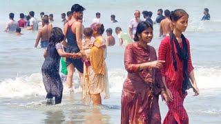 New Video 2024 Kuakata Sea Beach Swimming vlog কুয়াকাটা সমুদ্র সৈকত ভ্রমণ ২০২৪