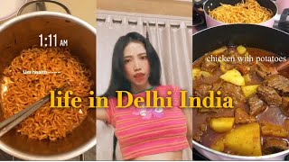 life in delhi: days in my life , mukbang, late night ramen