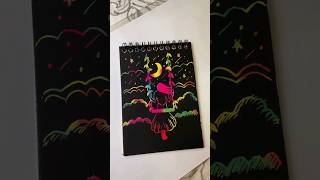 Magical Drawing Book💕| Girl Drawing On Scratch Book #art #drawing #easy #shorts #short #viral #girl