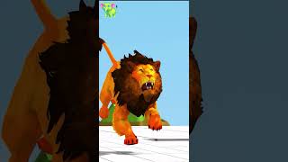 Lion Winning Jump Lava escape Obstacle 2 #animalbattle #short  #cartoon