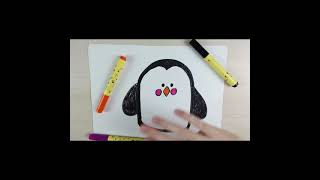 Easy drawings|Bolalar uchun pingvin chizish | Draw a penguin for kids #shorts