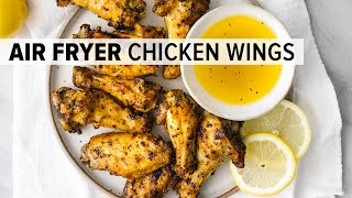 AIR FRYER CHICKEN WINGS | the best lemon pepper flavor!