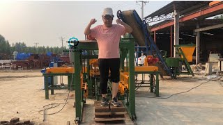 Bangladesh solid brick making machine QT3-15 fully automatic hydraulic hollow block forming machine