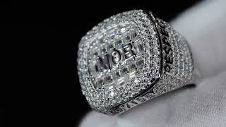 Moissanite championship ring, moissanite diamond superbowl ring