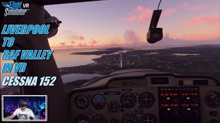 Microsoft Flight Sim VR  - Liverpool to RAF Valley (Chasing sunset) - Cessna 152