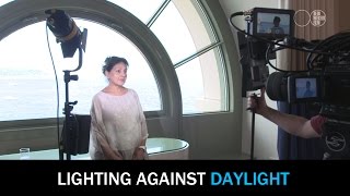 Lighting against daylight - big window