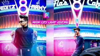 PicsArt Neon City Light Concept Photo Editing Tutorial in Picsart Step by Step - Neon Light Editing