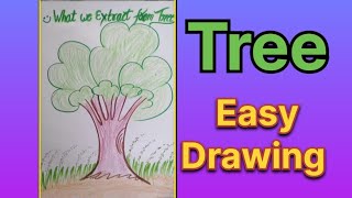 Tree | Easy Tree Drawing | Tree Drawing #tree #easytreedrawing #handsskills #art #diy