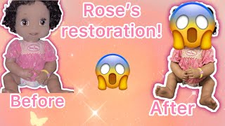 Baby alive AA 2006 soft face restoration! I got her from @INACTIVEUSER483! Rose’s restoration! 😱❤️