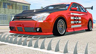 Police Spike Strip Crashes #6 - BeamNG Drive Crashes & Fails Compilation | Good Cat