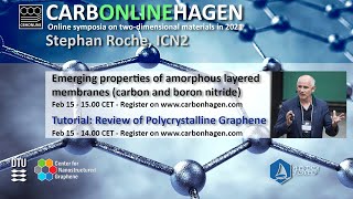 CBH2021: Stephan Roche (Emerging properties of amorphous layered membranes)