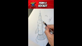 Sketch-e draws a rocket from his imagination using only basic shapes! #Shorts