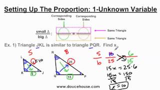 Similar Triangles - Part 2 (Solving for 1-Unknown Variable)