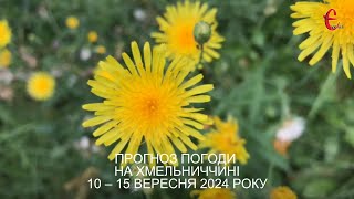 Прогноз погоди на 10 - 15 вересня 2024 року в Хмельницькій області від Є ye.ua