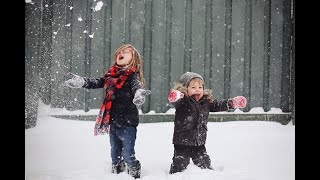 Kids really love snowfall