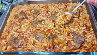 Tava speciale për Iftar💯Makarona Orzo në furre me mish viçi dhe salcë 😋 te gjithë do mahniten