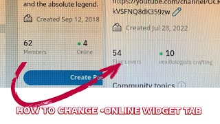 How to change •online Widget Tab on Reddit for Computers | RedditHow