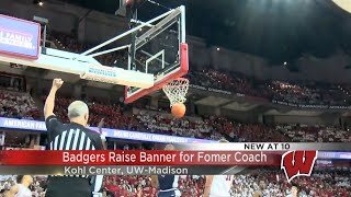 Badgers Raise Banner for Former Coach