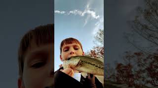 Tiny bass on a popper #bassfishinglife #bassfishing #fishing #fish #bass