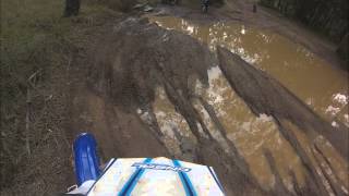 daniels first  pit bike water crossings and stacks