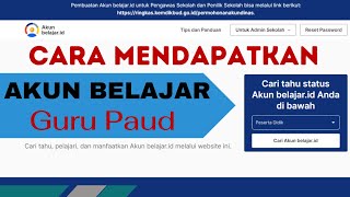 CARA MENGAKTIFKAN AKUN BELAJAR