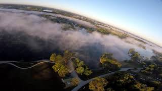 Drone Flight Over Fog at West Boggs Park