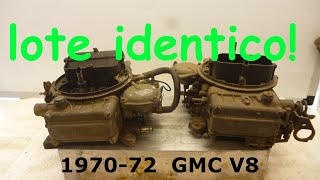 Proceso de reconstruccion de dos carburadores identicos Chevrolet GMC 1970 .