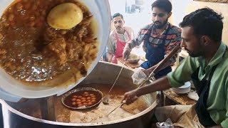 Ustad Mota Chanay Wala | Ustaad Moota Murg Chnay | Lahori Chanay Nashta | Street Food Library