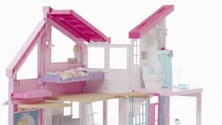 Barbie FXG57 - Malibu Haus Puppenhaus 60 cm breit mit +25 Zubehörteile, Puppen Spielzeug ab 3 Jahren