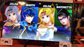 Super Smash Bros. Ultimate Demo: Zelda vs Marth vs Zelda vs Bayo - Fan Expo 2018