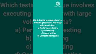 Which testing technique involves executing test cases with large volumes of data? a) Performance te