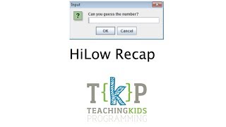 HiLow Recap for TKP Java