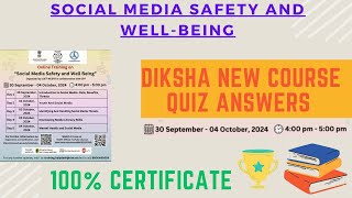 Social Media Safety and Well-being Answer CBSE DIKSHA PORTAL NCERT CIET