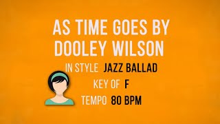 As Time Goes By - Dooley Wilson - Karaoke Female Backing Track