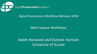Web Capture Workflows