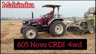 देखिये #605Novocrdi4wd ट्रेक्टर का कमाल भूसा बनाने वाली मशीन पर 🚜 | श्री शिव शक्ति मोटर्स #mahindra