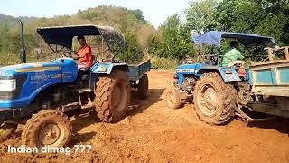 jcb  machine loading  mud tractors II mahindra and johndeer Tractor new video 2023 II jcb machine