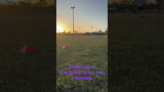 Dribbling & Finishing Drill for a Winger. #soccer #football #shorts #sunset #wingers