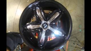 Helo Wheels HE844 Black with Chrome Insert