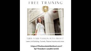 FREE TRAINING - Turn your passion to profit! Gain Financial Freedom!