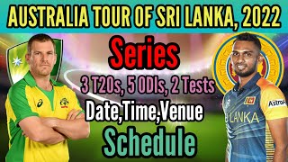 Australia vs Sri Lanka T20I, ODI & Test Series 2022 | All Matches Schedule, Time & Venue | AUS vs SL