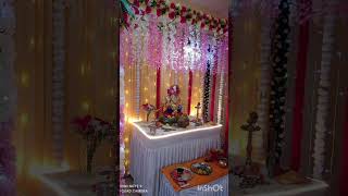 ganesh Chaturthi decoration at home #happyganeshChaturthi #ganeshchaturthidecoretions #ganeshastauts