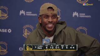 Chris Paul Postgame Interview | Golden State Warriors lose to Phoenix Suns 123-115