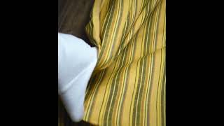 STRIPE YELLOW MULTICOLOUR PURE COTTON HANDWOVEN FABRIC