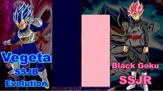 Dragon Ball Super Vegeta VS Black Goku Power Levels