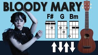 Wednesday Dance - Ukulele Tutorial with Chords + Strumming (Bloody Mary)