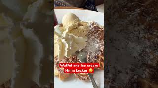 Waffel and ice cream #everyone #shortsvideo #everyoneeverywhere #food