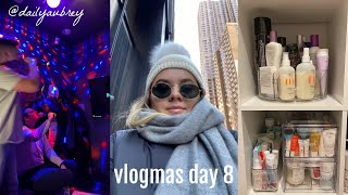 vlogmas day 8: nyc apartment decor, closet organization and best friends birthday