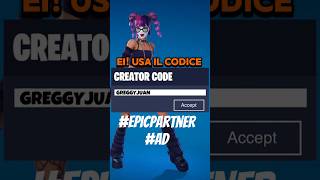 Codice GREGGYJUAN nello shop😉 #fortnite #shorts #epicpartner #ad