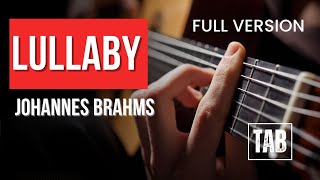 Lullaby - Johannes Brahms  - Easy Fingerstyle Guitar Tutorial TAB